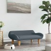 Cama para perros de tela gris oscuro 70x40x24 cm