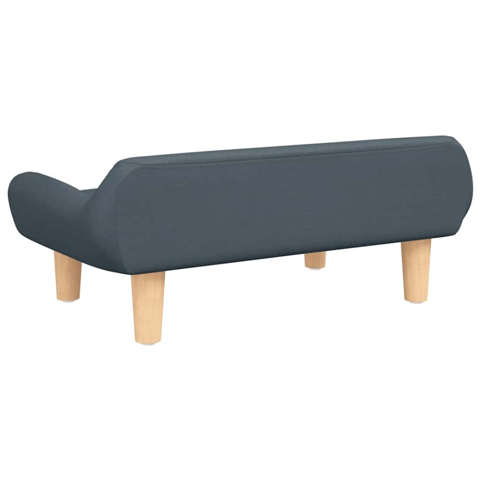 Cama para perros de tela gris oscuro 70x40x24