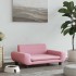 Cama para perros de terciopelo rosa 70x45x33