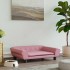 Cama para perros de terciopelo rosa 70x48x22