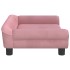 Cama para perros de terciopelo rosa 70x48x22