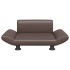 Cama para perros de cuero sintético marrón 70x45x28