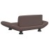 Cama para perros de cuero sintético marrón 70x45x28