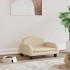 Cama para perros de tela crema 50x40x30