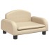Cama para perros de tela crema 50x40x30