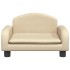 Cama para perros de tela crema 50x40x30