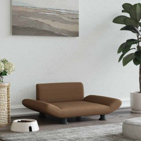 Cama para perros de tela marrón 70x45x28