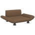 Cama para perros de tela marrón 70x45x28