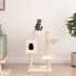 Rascador para gatos con postes de sisal color crema 82,5