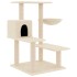 Rascador para gatos con postes de sisal color crema 82,5