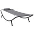 Tumbona de acero gris 200x90