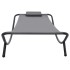 Tumbona de acero gris 200x90