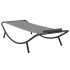 Tumbona de acero gris 200x90