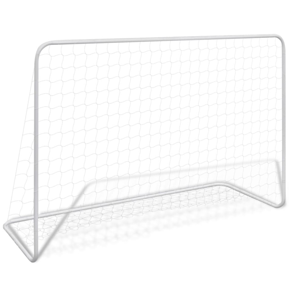 Porterías de fútbol 2 uds con red 182x61x122 cm acero
