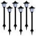 Lámparas solares de exterior negras LED 6
