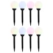 Lámparas solares esféricas de exterior 8 uds LED RGB 15 cm