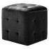 Puf 2 unidades terciopelo negro 30x30x30