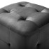 Puf 2 unidades terciopelo negro 30x30x30