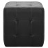 Puf 2 unidades cuero sintético negro 30x30x30