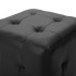 Puf 2 unidades cuero sintético negro 30x30x30