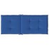 Cojín silla de jardín respaldo alto 4 uds tela azul 120x50x3