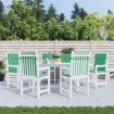 Cojín silla jardín respaldo bajo 6 uds tela Oxford verde
