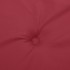 Cojín silla de jardín respaldo alto 6 uds tela rojo 120x50x3