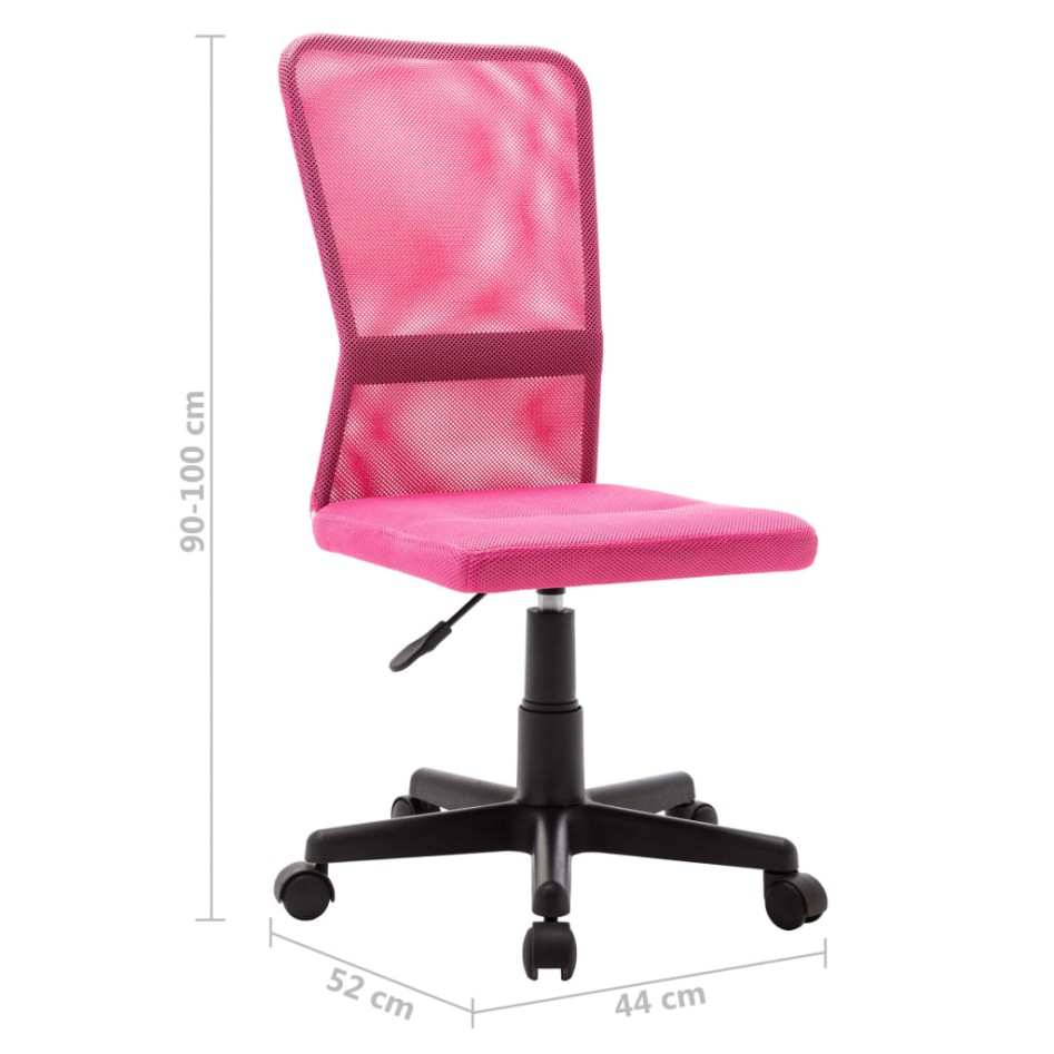 Silla de oficina de tela de malla rosa 44x52x100