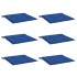 Cojines de silla de jardín 6 uds tela Oxford azul 40x40x3