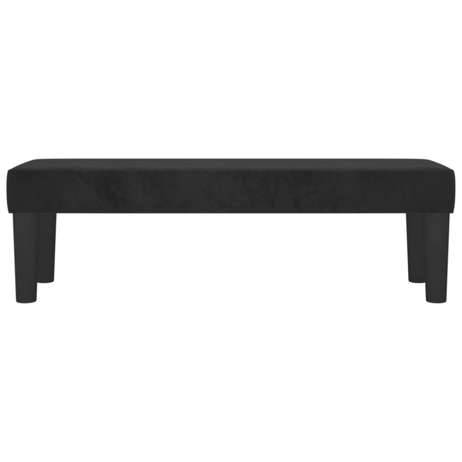 Banco de terciopelo negro 100x30x30