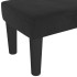 Banco de terciopelo negro 100x30x30