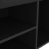 vi Banco zapatero con cojín madera de ingeniería negro