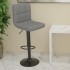 Taburete de cocina de tela gris