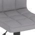 Taburete de cocina de tela gris