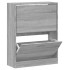 Mueble zapatero madera contrachapada gris Sonoma 63x24x81