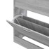 Mueble zapatero madera contrachapada gris Sonoma 63x24x81