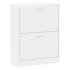 Mueble zapatero madera contrachapada blanco brillo 63x24x81