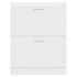 Mueble zapatero madera contrachapada blanco brillo 63x24x81
