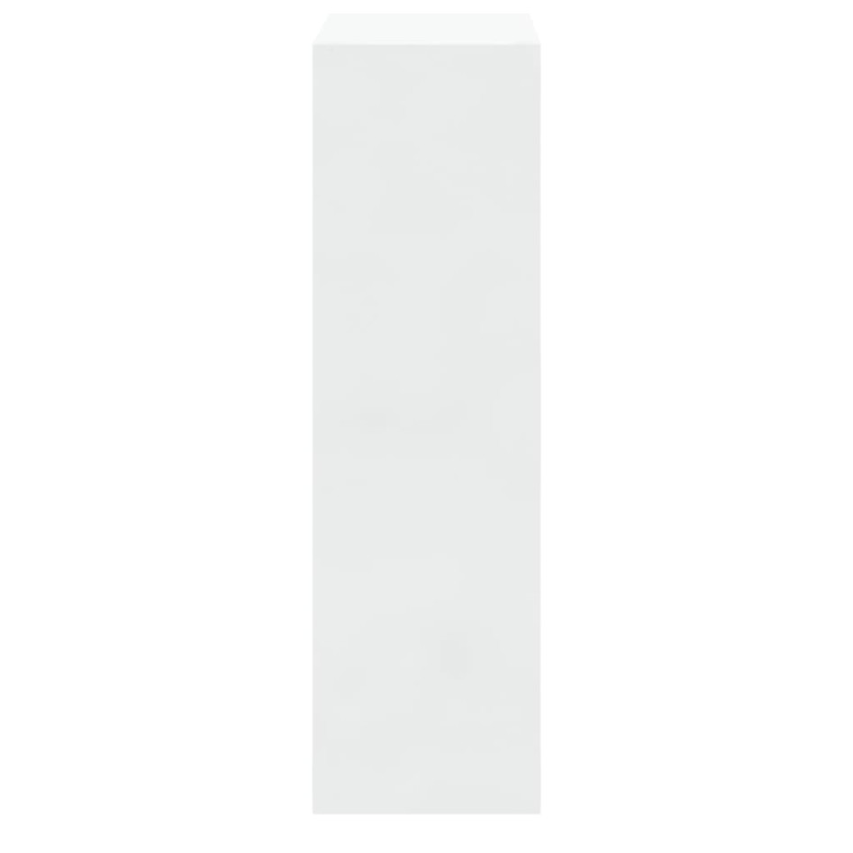 Mueble zapatero madera contrachapada blanco brillo 63x24x81