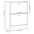 Mueble zapatero madera contrachapada blanco brillo 63x24x81