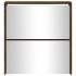 Mueble zapatero con espejo 2 niveles roble ahumado 63x17x67