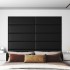 Paneles de pared 12 uds cuero sintético negro 90x30 cm 3,24