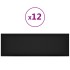 Paneles de pared 12 uds cuero sintético negro 90x30 cm 3,24
