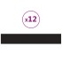 Paneles de pared 12 uds terciopelo negro 90x15 cm 1,62