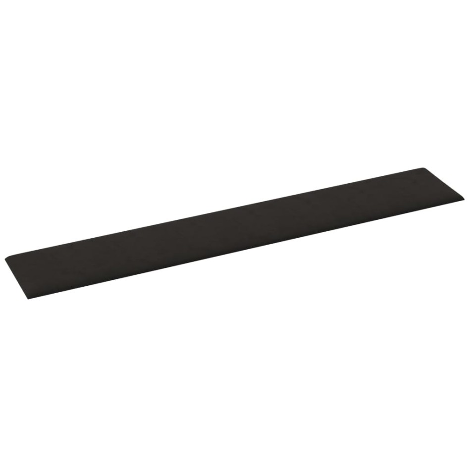 Paneles de pared 12 uds terciopelo negro 90x15 cm 1,62