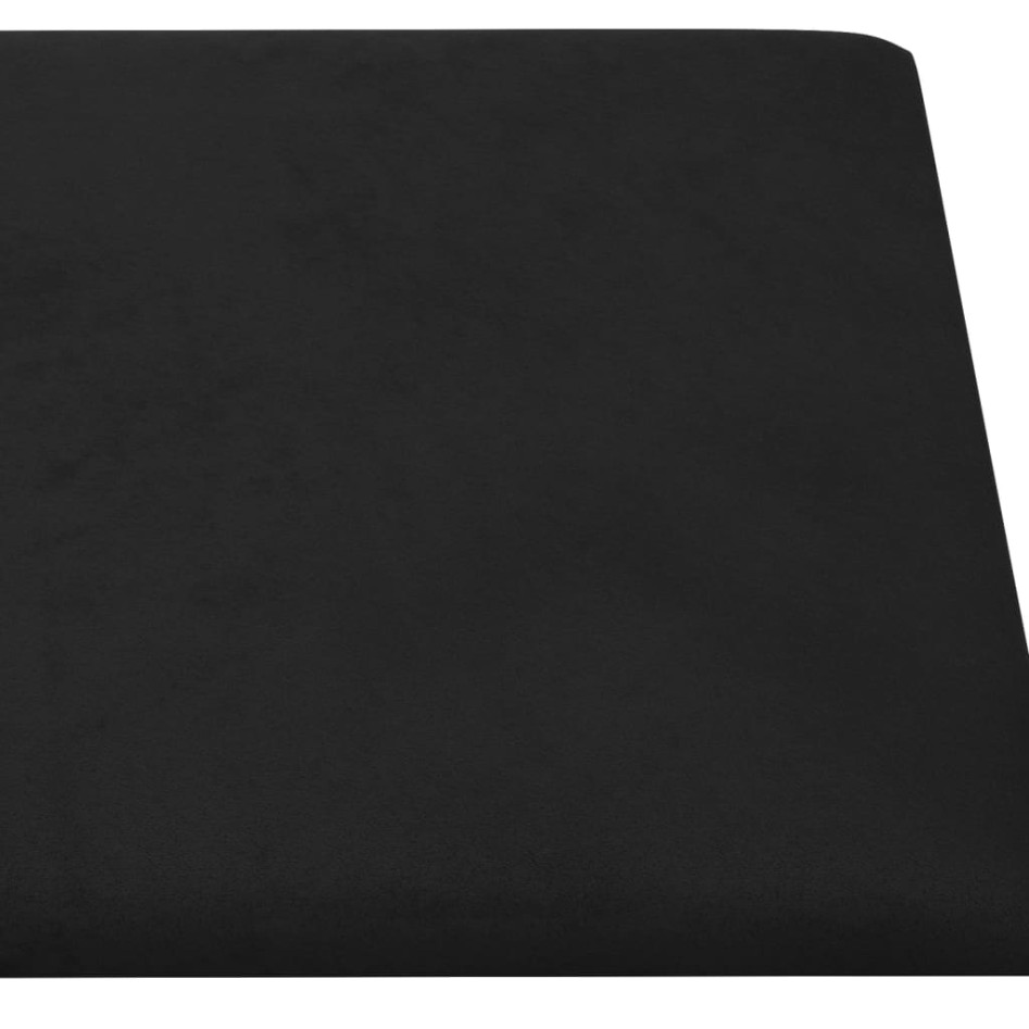 Paneles de pared 12 uds terciopelo negro 90x15 cm 1,62