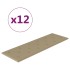 Paneles pared 12 uds cuero sintético capuchino 90x30 cm 3,24