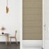Paneles pared 12 uds cuero sintético capuchino 90x30 cm 3,24