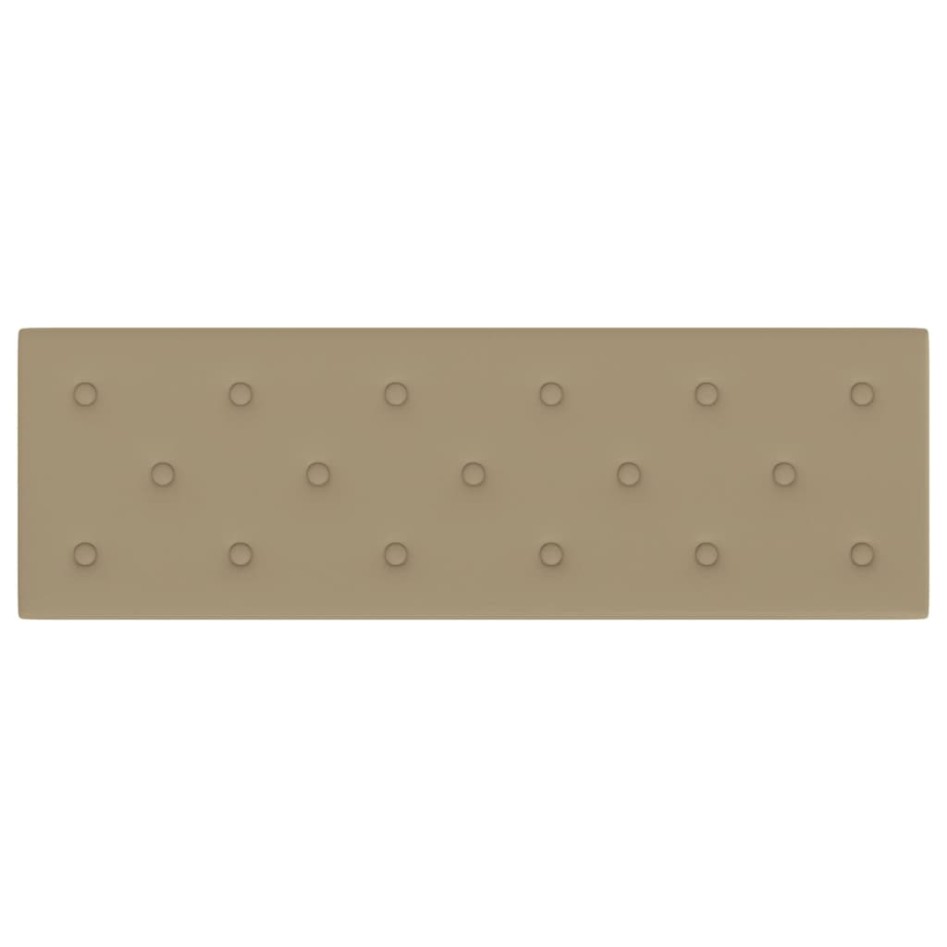 Paneles pared 12 uds cuero sintético capuchino 90x30 cm 3,24