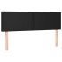 Cabeceros 2 unidades cuero sintético negro 72x5x78/88